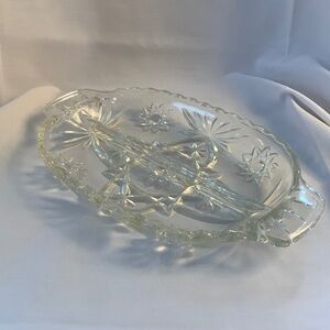 Crystal glass dish for candy or nick nacks
